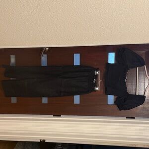 Reformation Black Straight Leg two piece Jumpsuit